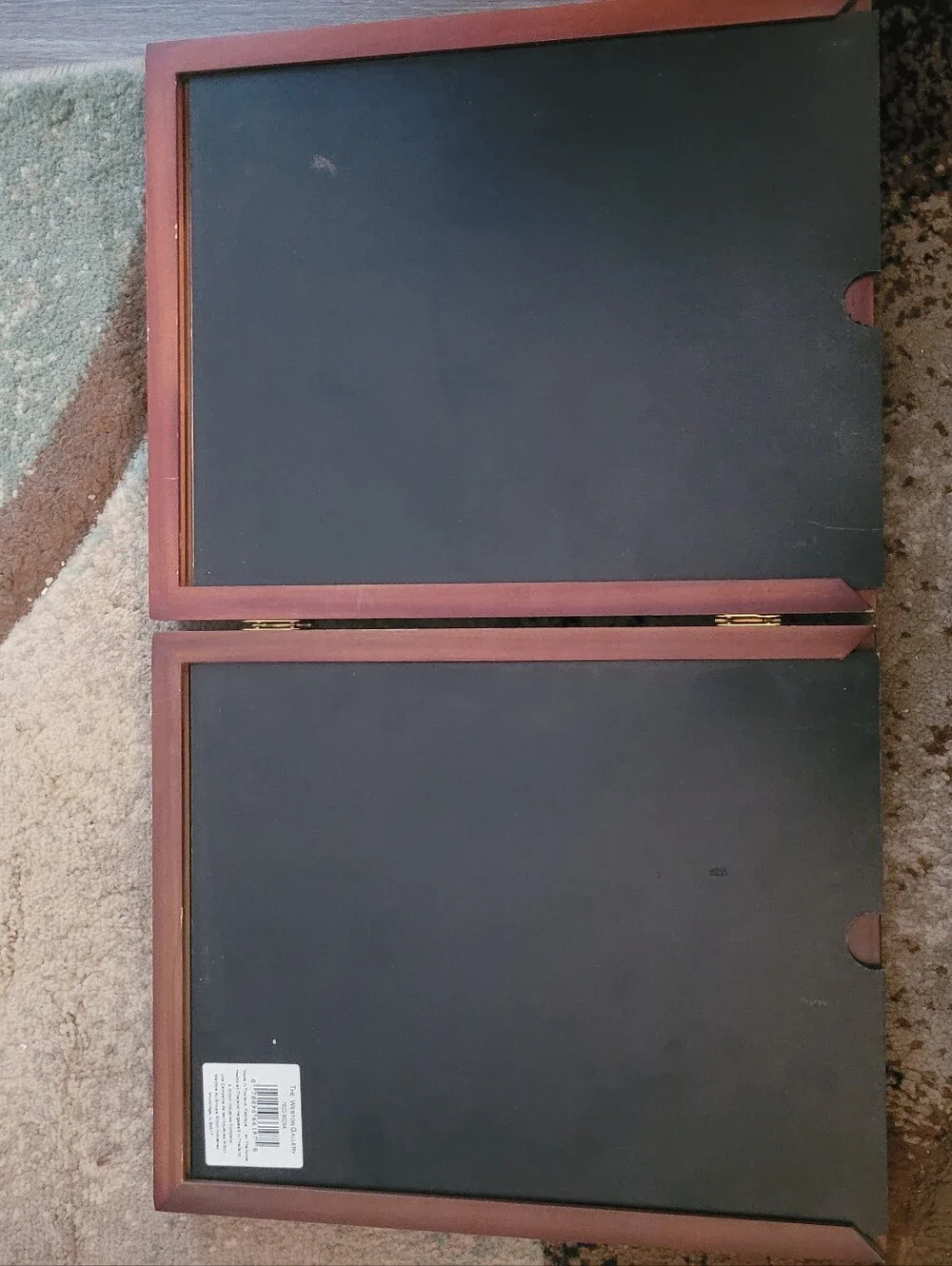 Wooden Double Photo Frame in Brown